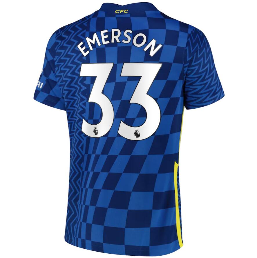 2021/22 Chelsea Home Kit Soccer Jersey Emerson 33 printing